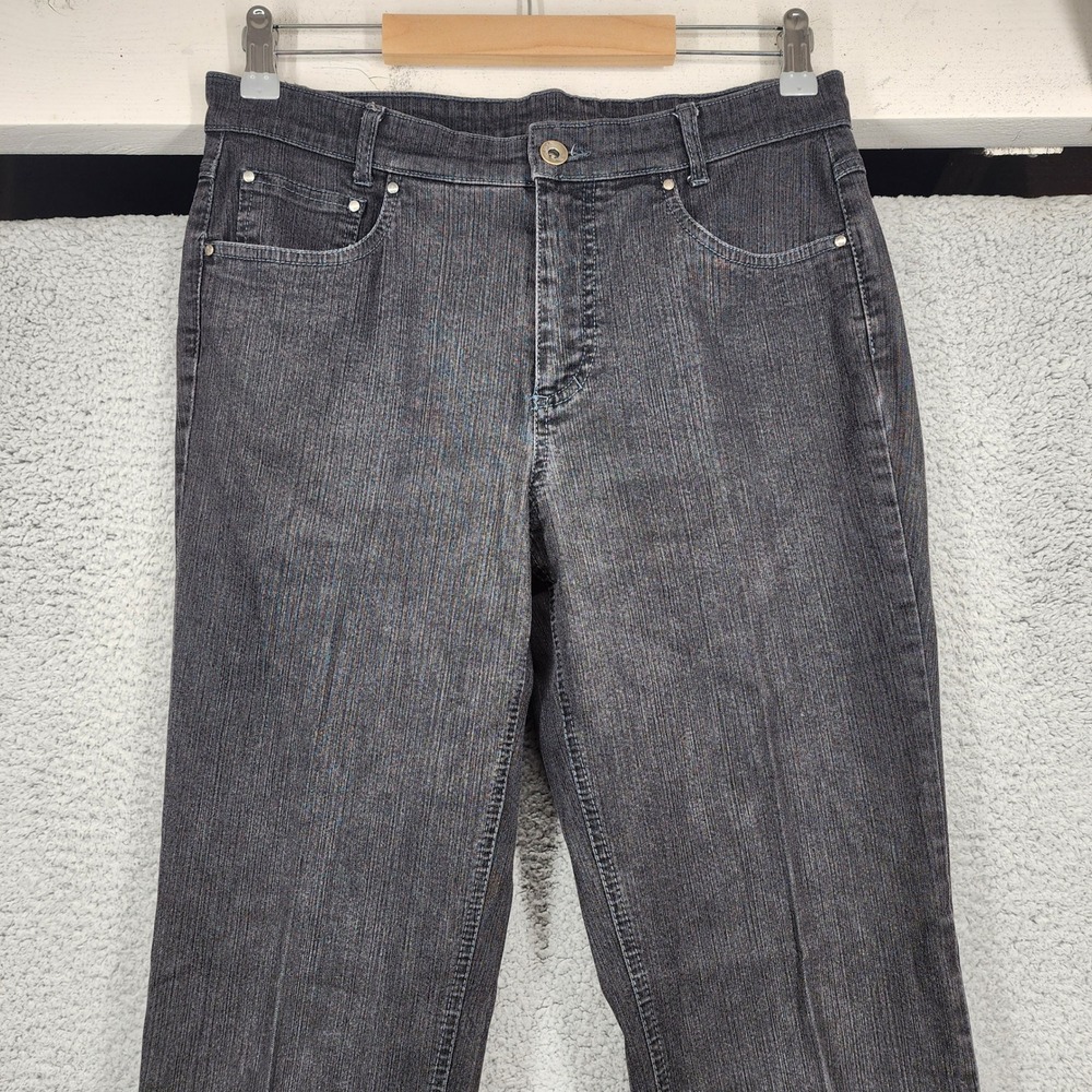 Geiger Jeans Women's Black Denim Straight Leg Pants Made in Austria Size 38 US 8 - Picture 9 of 13